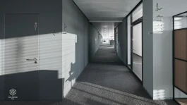 Leitsystem im neuen Hauptsitz der GEMÜ Gebrüder Müller, gestaltet von Bureau Hog